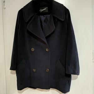 Scaasi dark blue pea coat